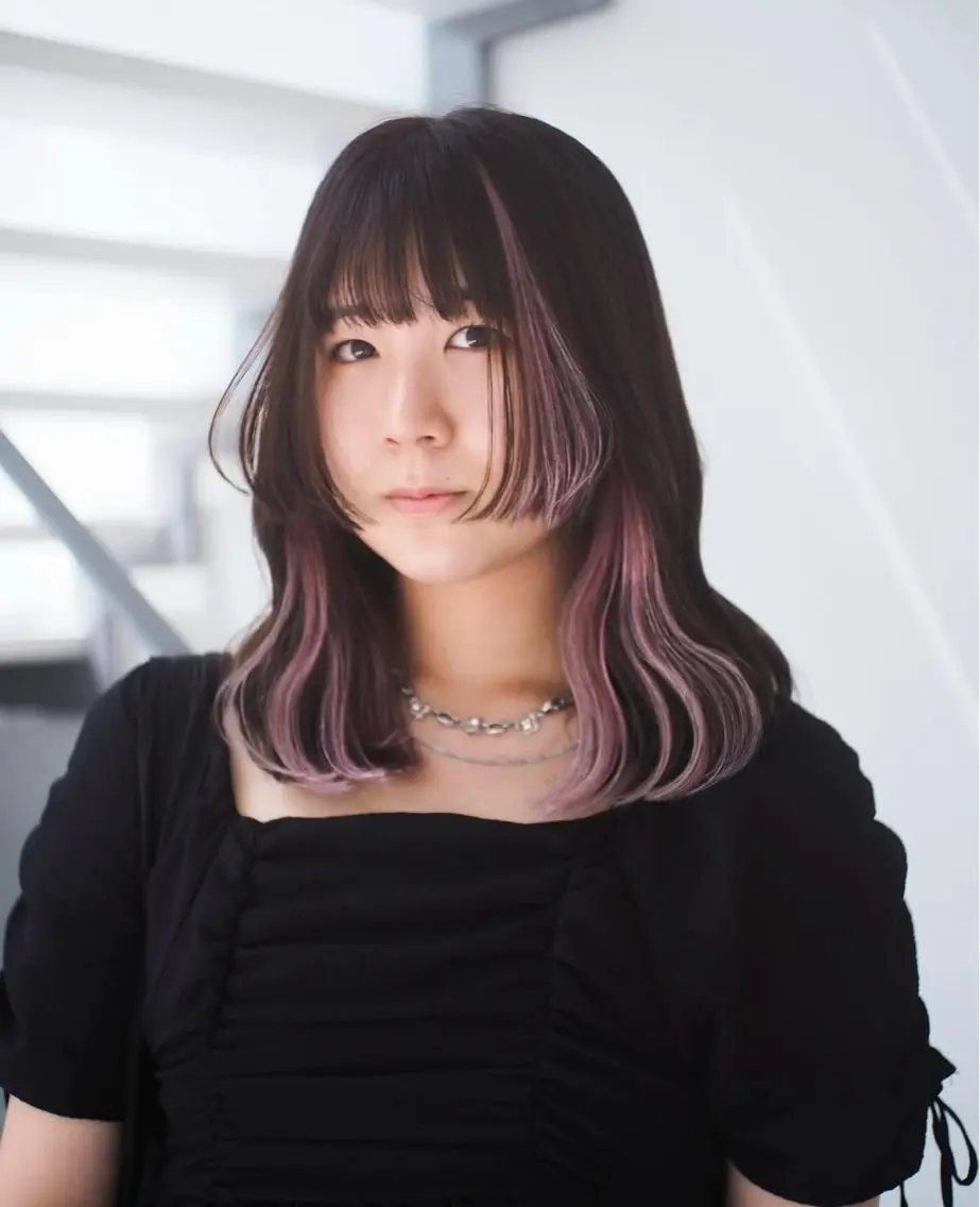 セミロング カラー エクステ 似合わせヘア 💐たかさきかなこのヘアスタイル