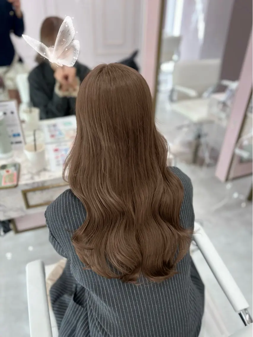 ロング 𝑅𝐸𝑁🎀✨/ 茶屋町/ベージュ♡のヘアスタイル