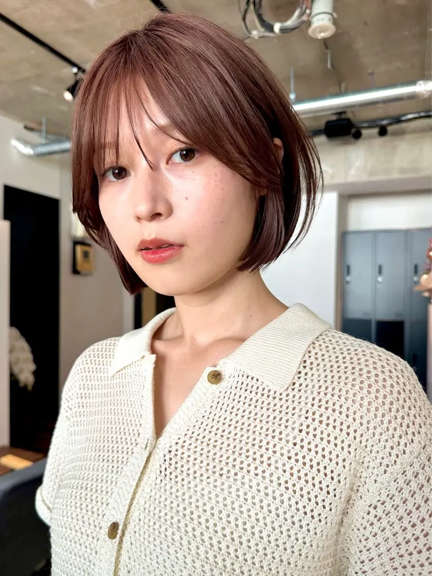 ショート カラー パーマ カット ヘアカラー トリートメント ヘッドスパ kazuki【顔周り ×レイヤーカット】のヘアスタイル