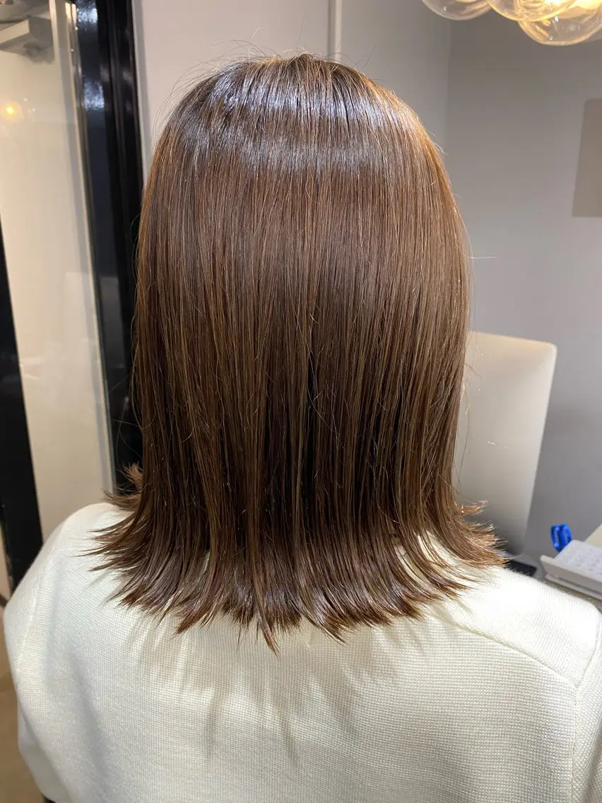 ミディアム カラー ボブ レイヤー×髪質改善✨ 渋谷/佐藤侑哉のヘアスタイル