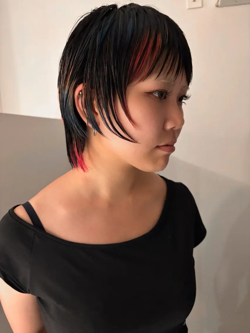 ショート カラー ショートレイヤー ハイライトカラー ハイライト レイヤーカット ショートヘア カット ヘアカラー トリートメント 村上雅人 ナチュラルモードのヘアスタイル
