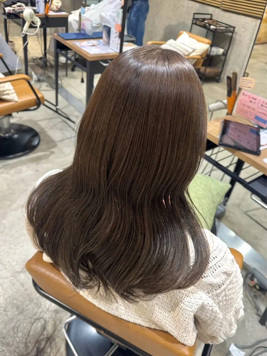 ロング カラー ヘアアレンジ カット ヘアカラー トリートメント ヘッドスパ 顔まわり/艶カラー/ 🤎himari🤎のヘアスタイル
