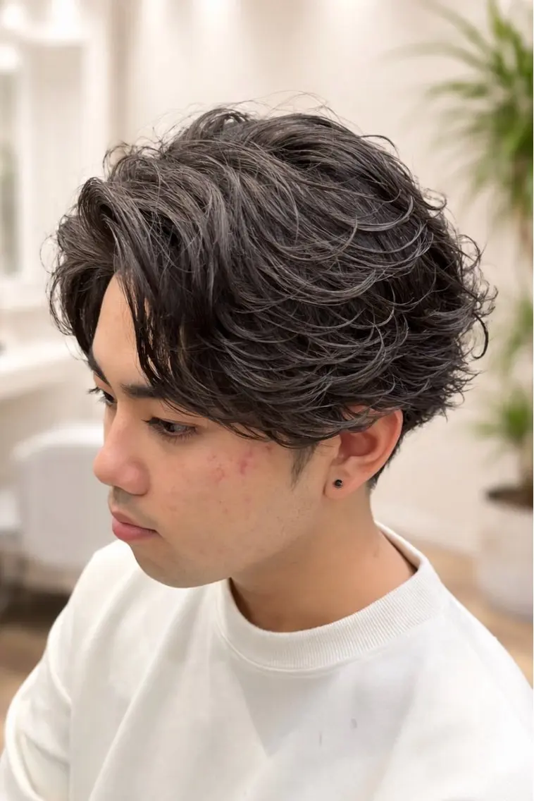 パーマ メンズ ブリーチモデル✂︎ カラー特化✨ひかり/のヘアスタイル