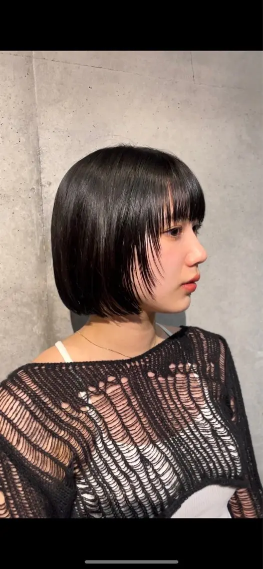 ショート カラー ブルーカラー 透明感カラー 石川珠唯 neroのヘアスタイル