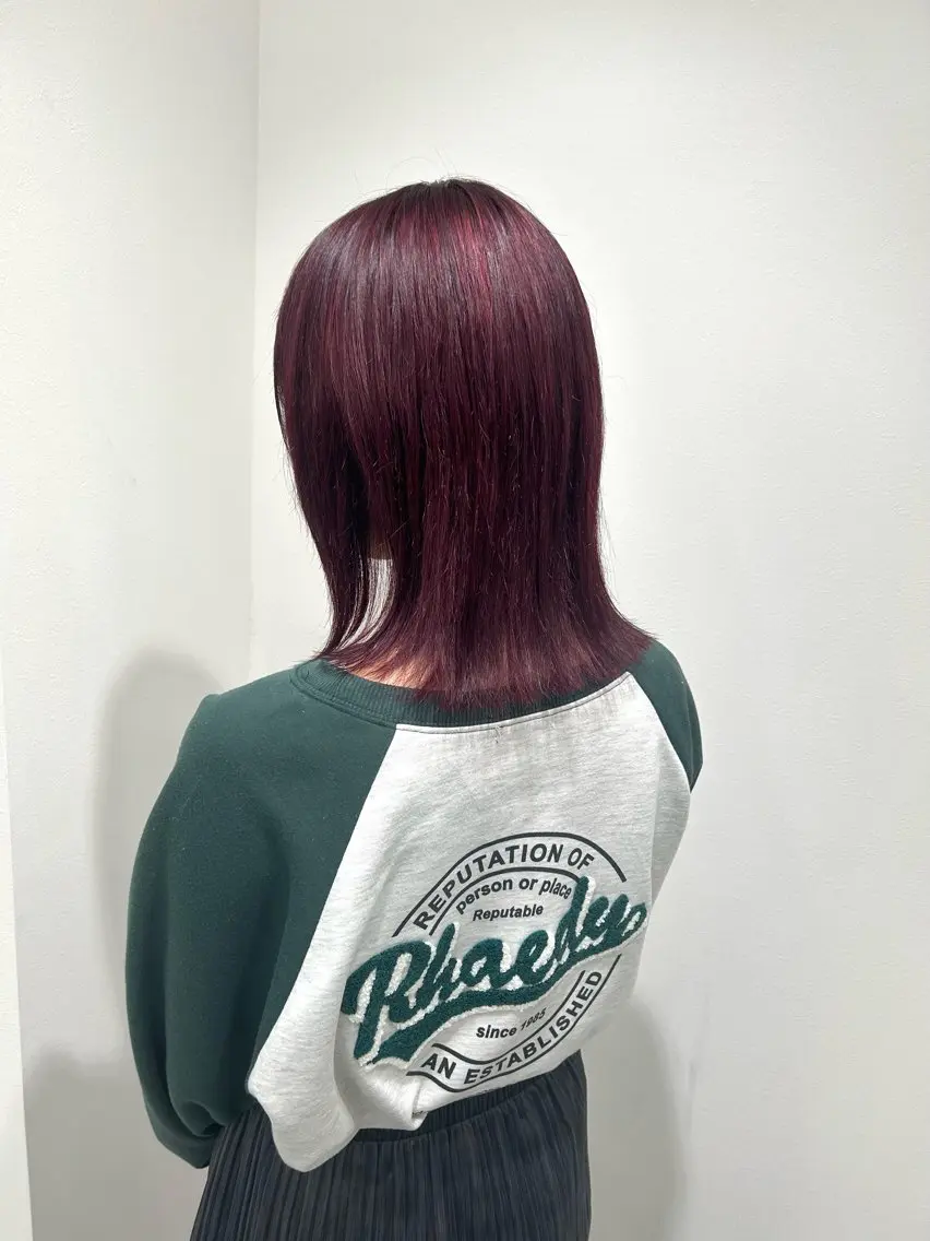 ミディアム カラー レイヤー ハイトーン 暖色⭐︎KANAKOのヘアスタイル