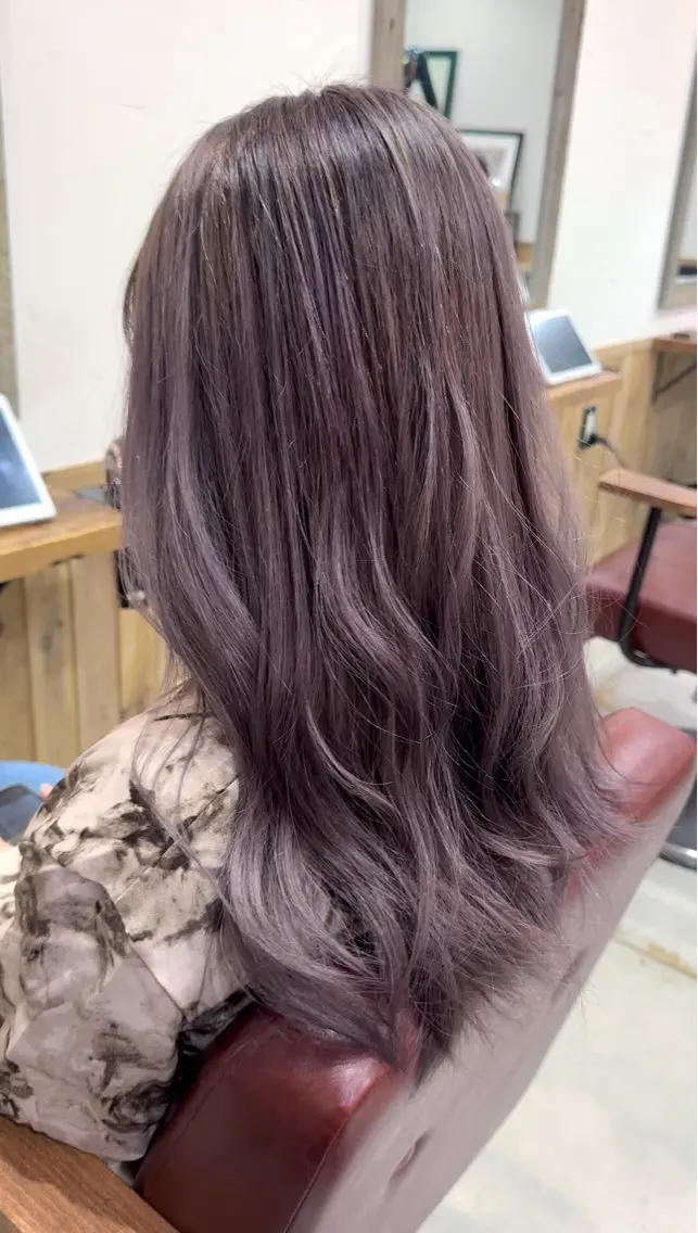 セミロング カラー ヘアカラー トリートメント ヘアセット 吉田裕太/ハイライト ダブルカラーのヘアスタイル