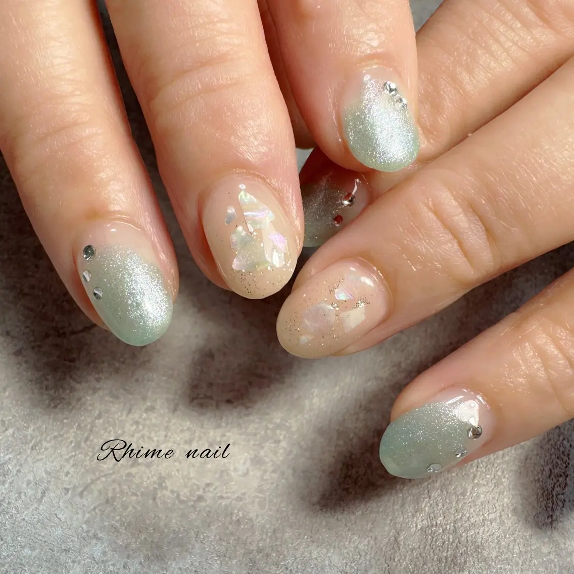 ネイル フラッシュネイル マグネットネイル Rhime nail ライムネイルのネイルデザイン