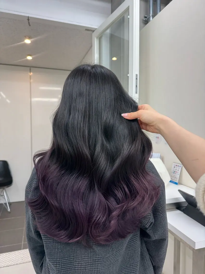 ロング ヘアカラー トリートメント ⚜️バレイヤージュの 小池柚葉⚜️のヘアスタイル