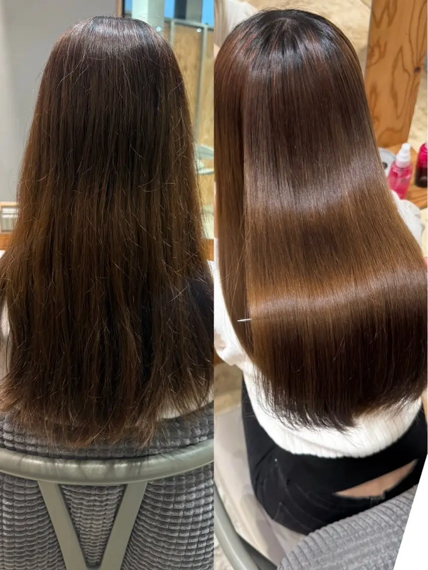 ロング 縮毛矯正 カラーモデル募集 原宿 ⋆ミイナ🥣のヘアスタイル