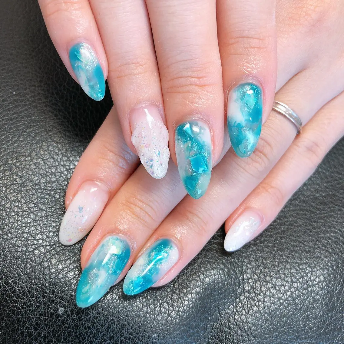 ネイル グリーン Nail salon Stellaのネイルデザイン