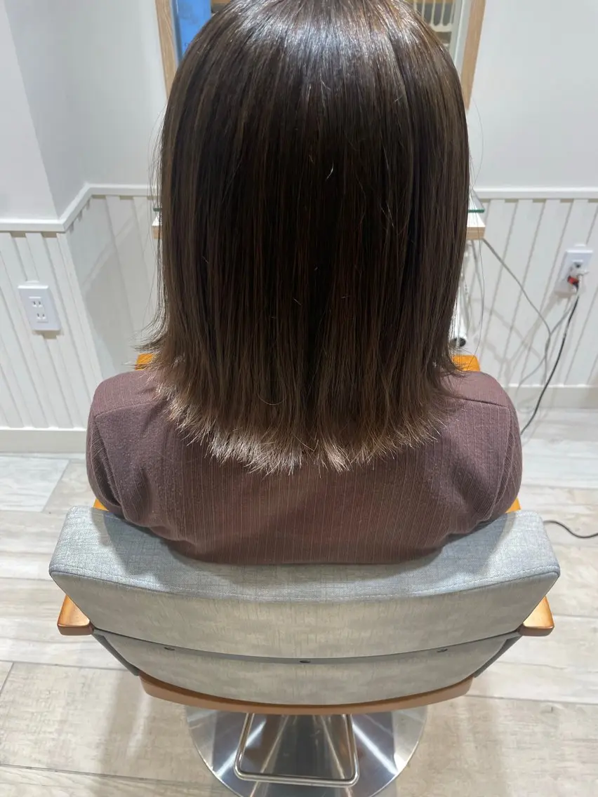 ミディアム ヘアカラー 大川 夏実のヘアスタイル