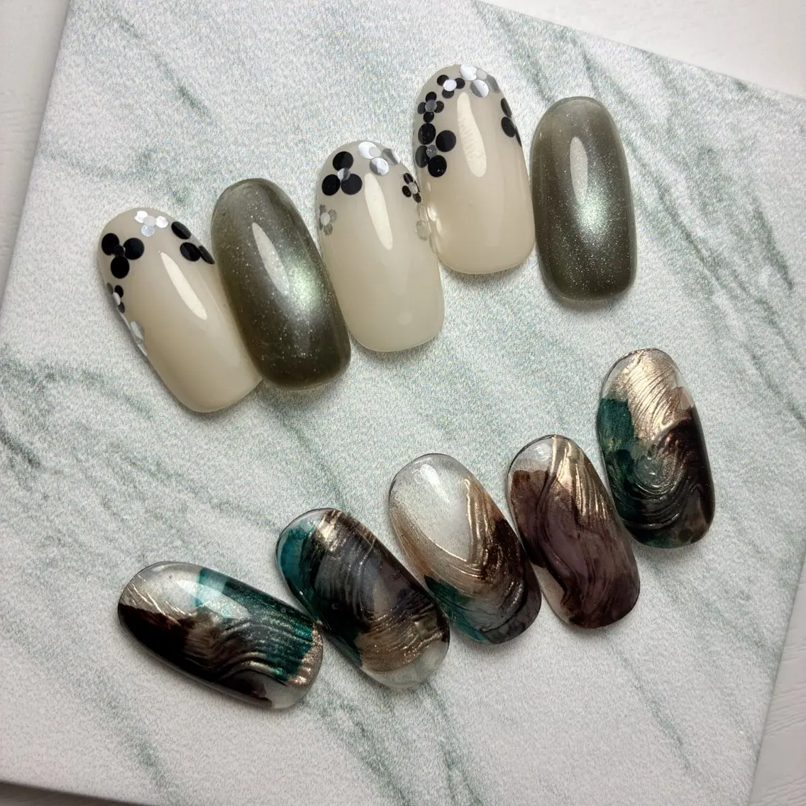 ネイル フットネイル 氷ネイル・うるうるネイル マグネットネイル メンズネイル ニュアンスネイル ハンドネイル nail salon anoneのネイルデザイン