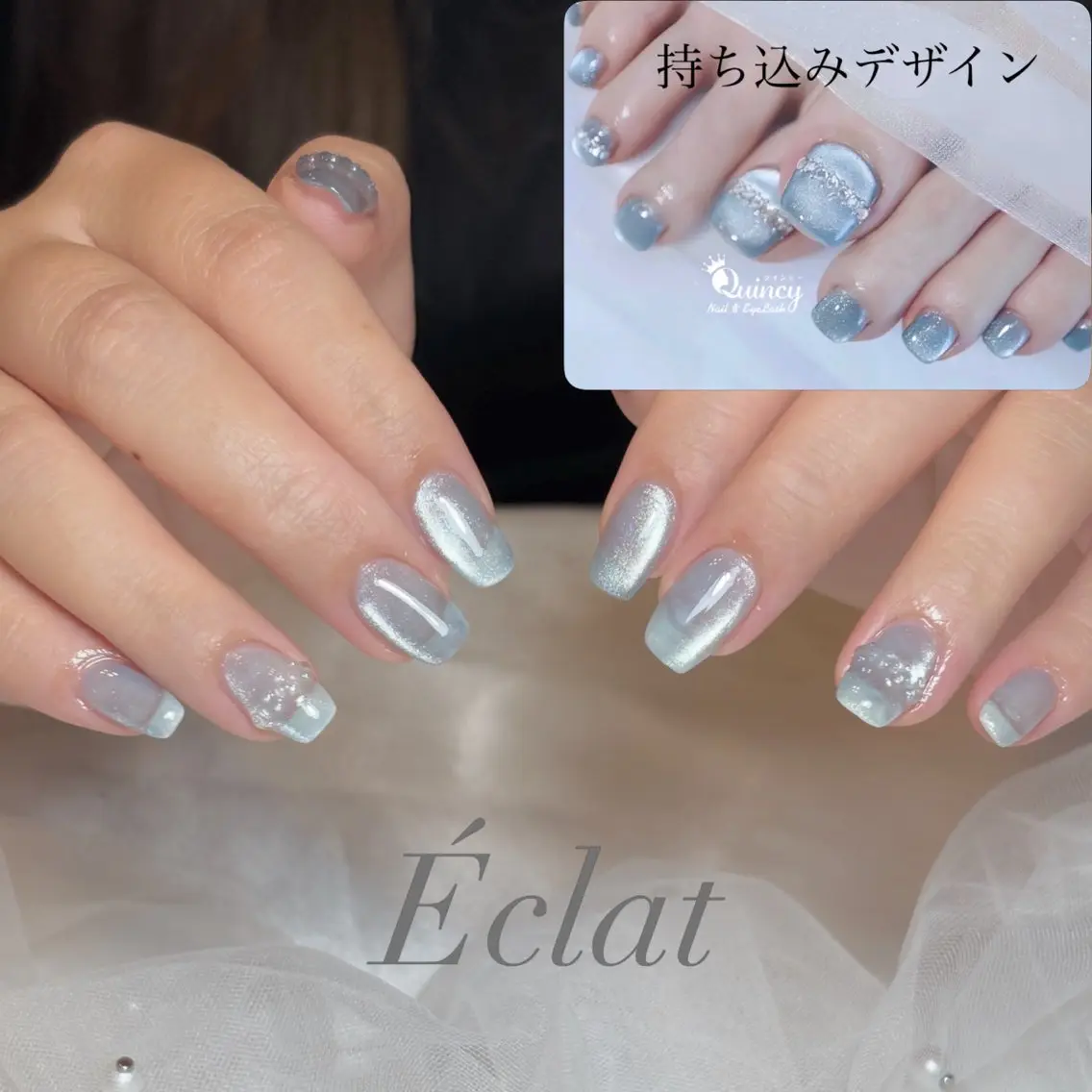 ネイル 持ち込み 夏ネイル ハンドネイル nail salon Éclatのネイルデザイン