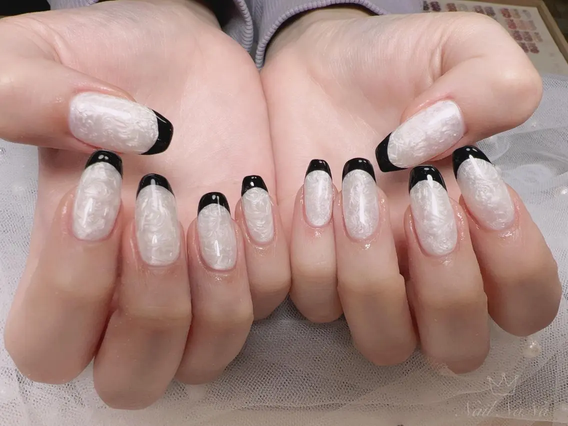 ロング カラー ネイル フレンチネイル ハンドネイル Nail NaNaのネイルデザイン