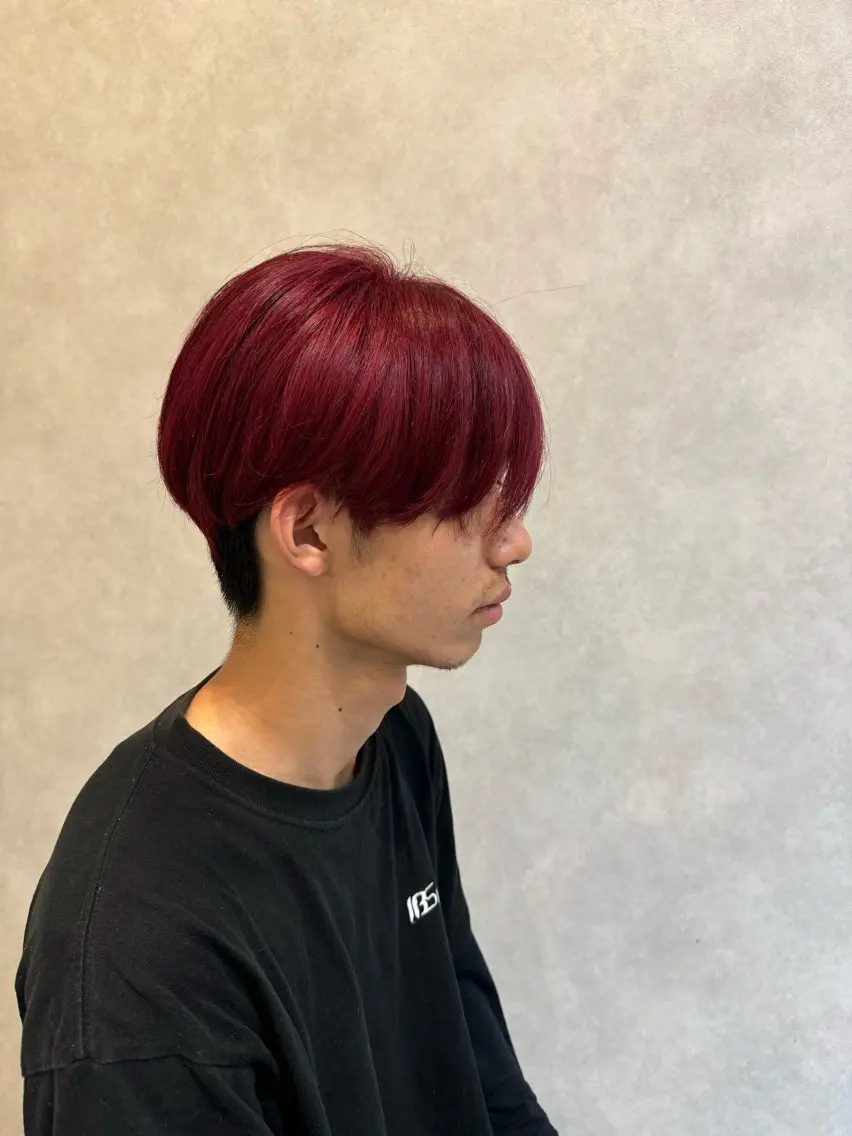 ショート カラー ダブルカラー レッドカラー ヘアカラー トリートメント YUKA .のヘアスタイル