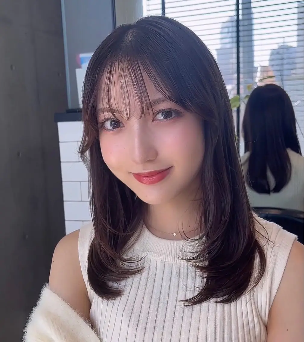 ミディアム カラー カット ヘアカラー トリートメント 🌫️大人韓国ヘア 🌫️naoyaのヘアスタイル