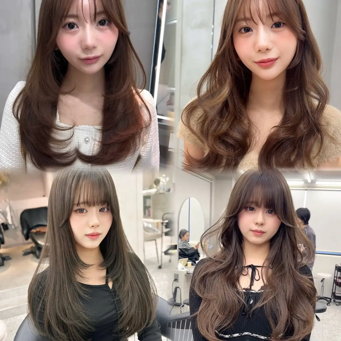 ロング カラー ヘアアレンジ カット ヘアカラー fumika🎀 ベージュのヘアスタイル