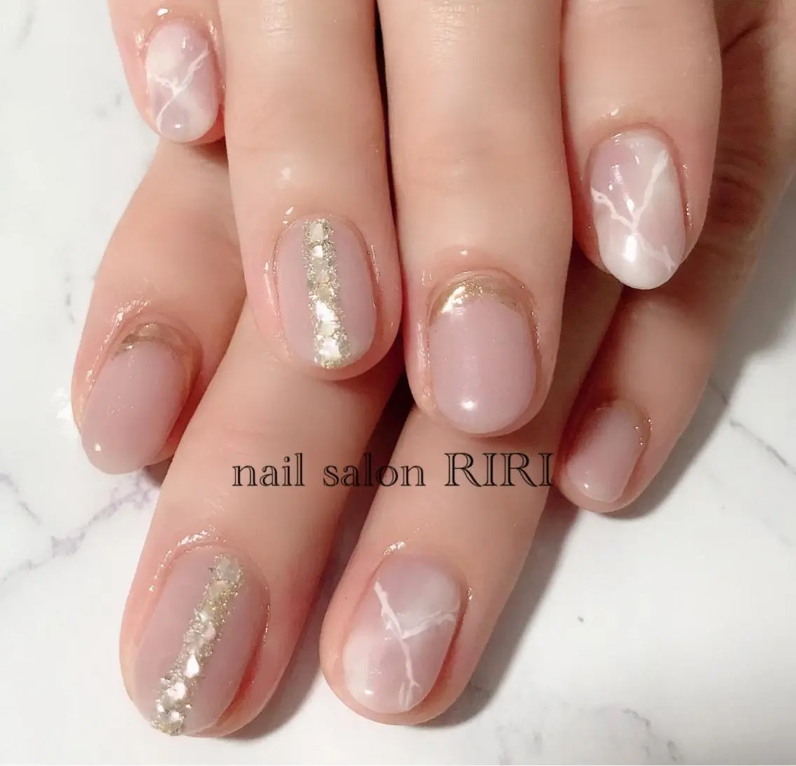 ネイル 大理石ネイル(マーブル) RIRI リリのネイルデザイン