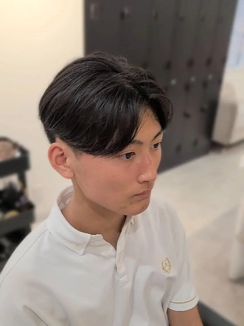 メンズ パーマ センターパート メンズパーマ ニュアンスパーマ カット パーマ ヘアセット LEN名古屋/パーマ 海外ヘア/メンズ特化のヘアスタイル