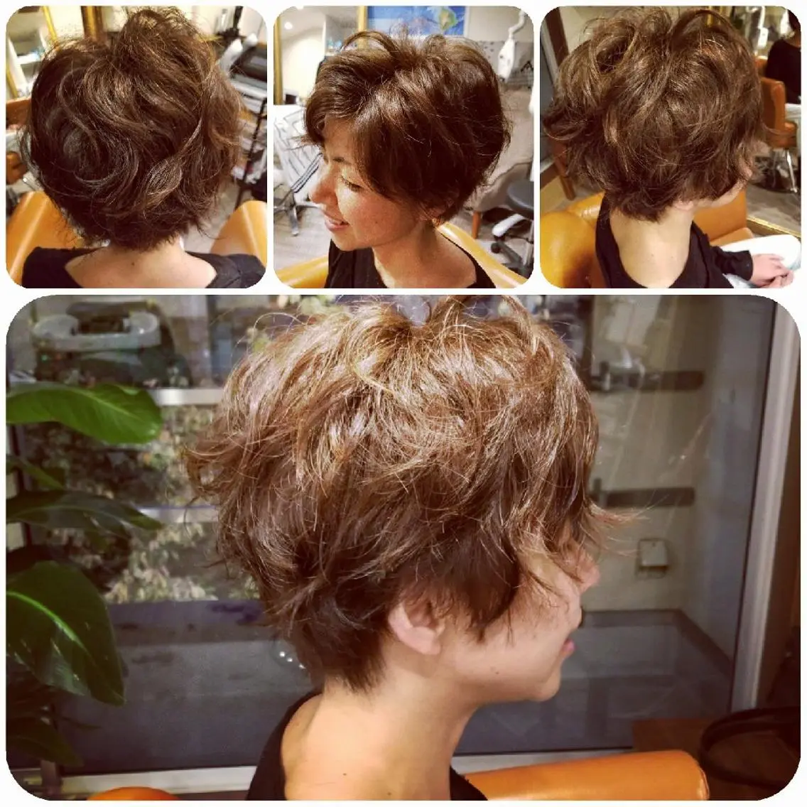 ショート パーマ カラー ショートボブ ボブ 外国人風カラー ショートヘア spa hair ark 富井直美のヘアスタイル