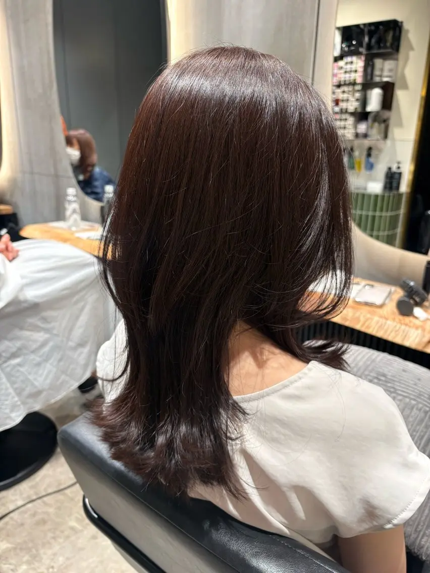 セミロング カラー 銀座/骨格診断 垢抜けレイヤー/菅原のヘアスタイル
