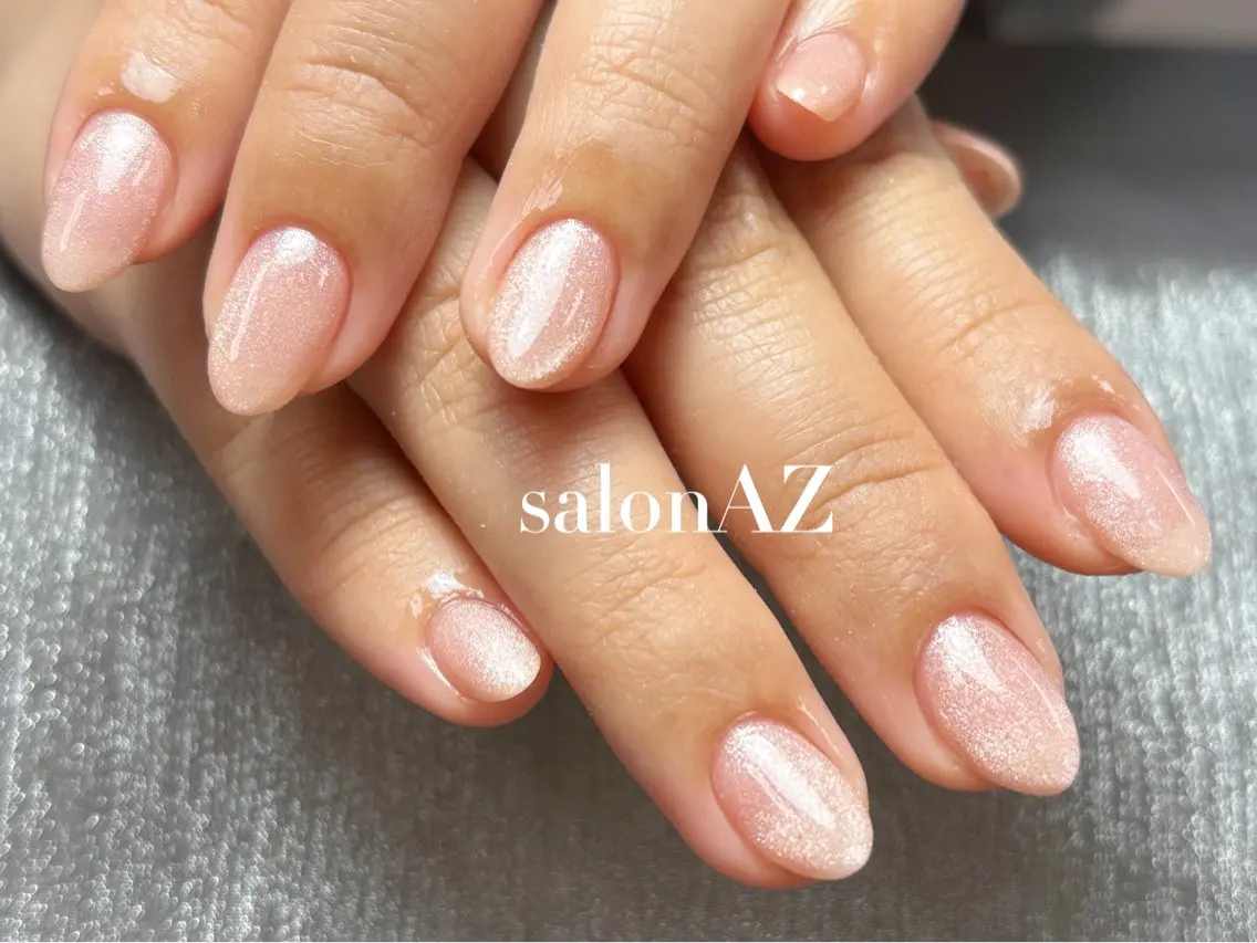ネイル 桜ネイル 長さ出し フットネイル フレンチネイル ジェルネイル salon AZのネイルデザイン