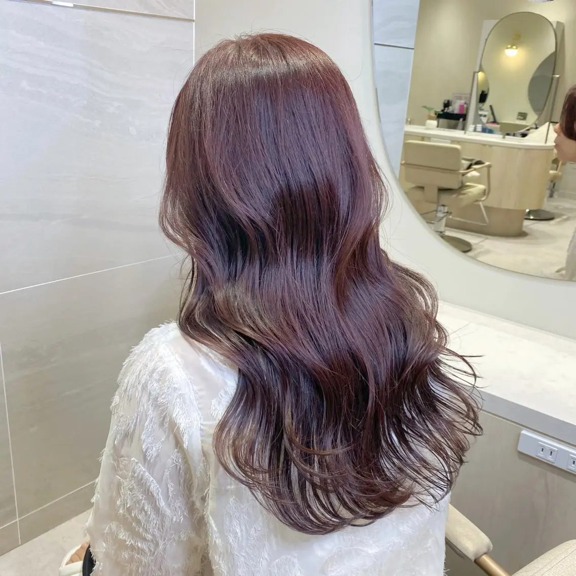 セミロング カラー ブラウンカラー イルミナカラー ピンクカラー ピンクブラウン 韓国風ヘア カット ヘアカラー トリートメント 透明感カラー🌿 グレージュ🐺陽介のヘアスタイル