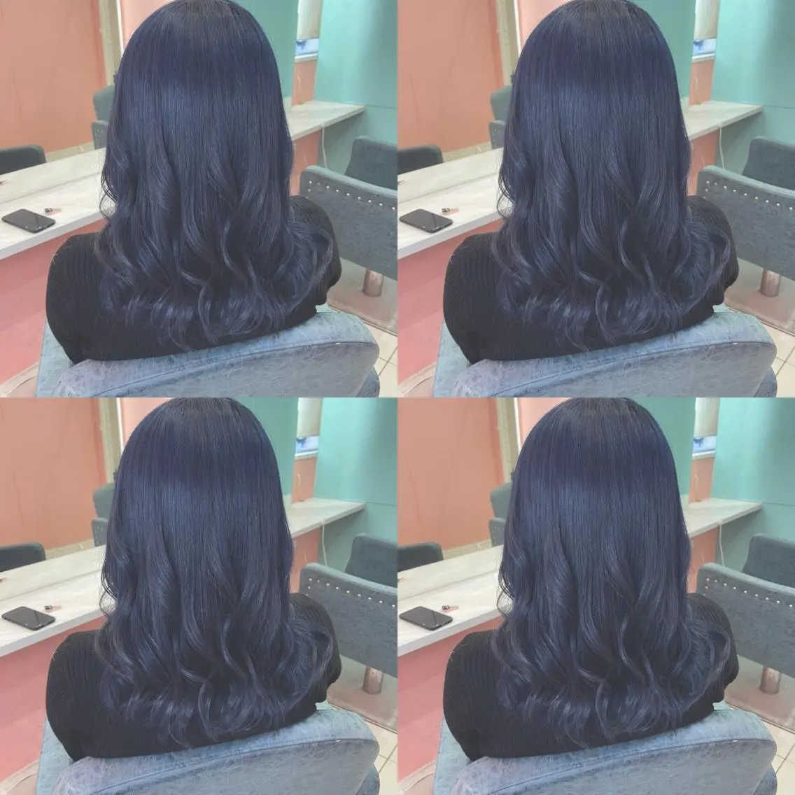 ミディアム カラー アディクシーカラー ネイビーカラー 🌷MAYU 🌷のヘアスタイル