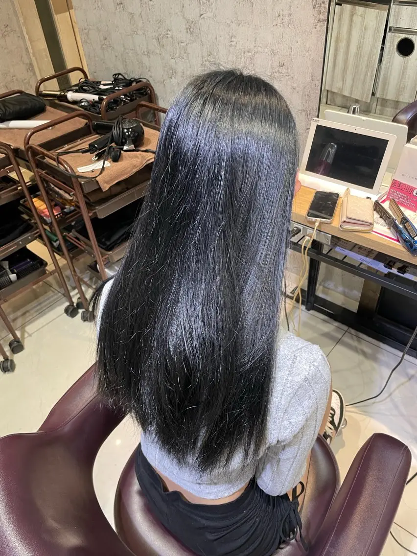 ロング ヘアカラー 赤み消し艶カラー✨️ DAIGOのヘアスタイル