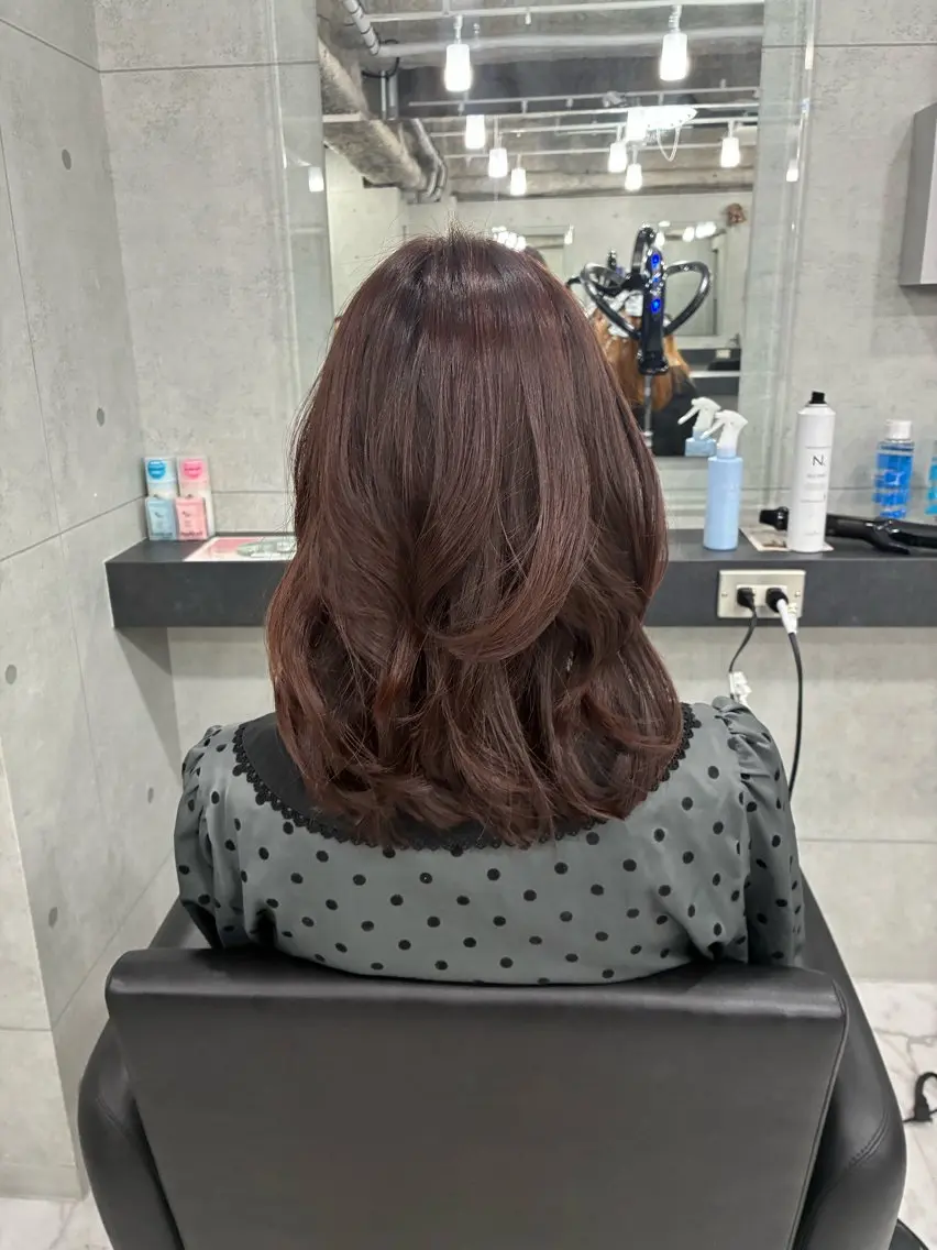 セミロング カラー Endearing 🌟銀座のヘアスタイル