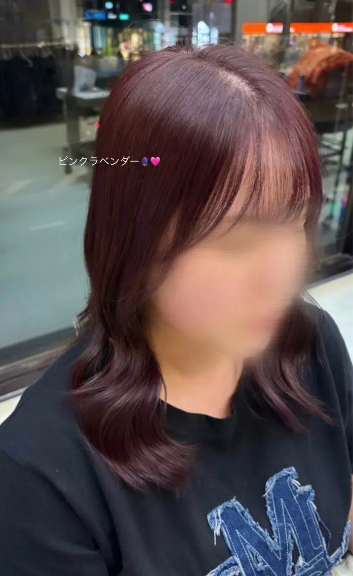 ミディアム ピンクラベンダー WiLL 梶岡日菜のヘアスタイル