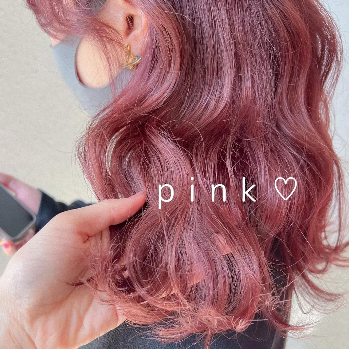 ロング カラー ブリーチ ピンクカラー ヘアカラー カラーパティシエ facce🌼ikoのヘアスタイル