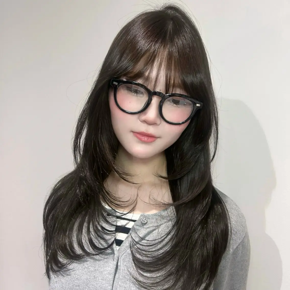 ロング カット トリートメント yuuka 🖤韓国ヘア🖤のヘアスタイル