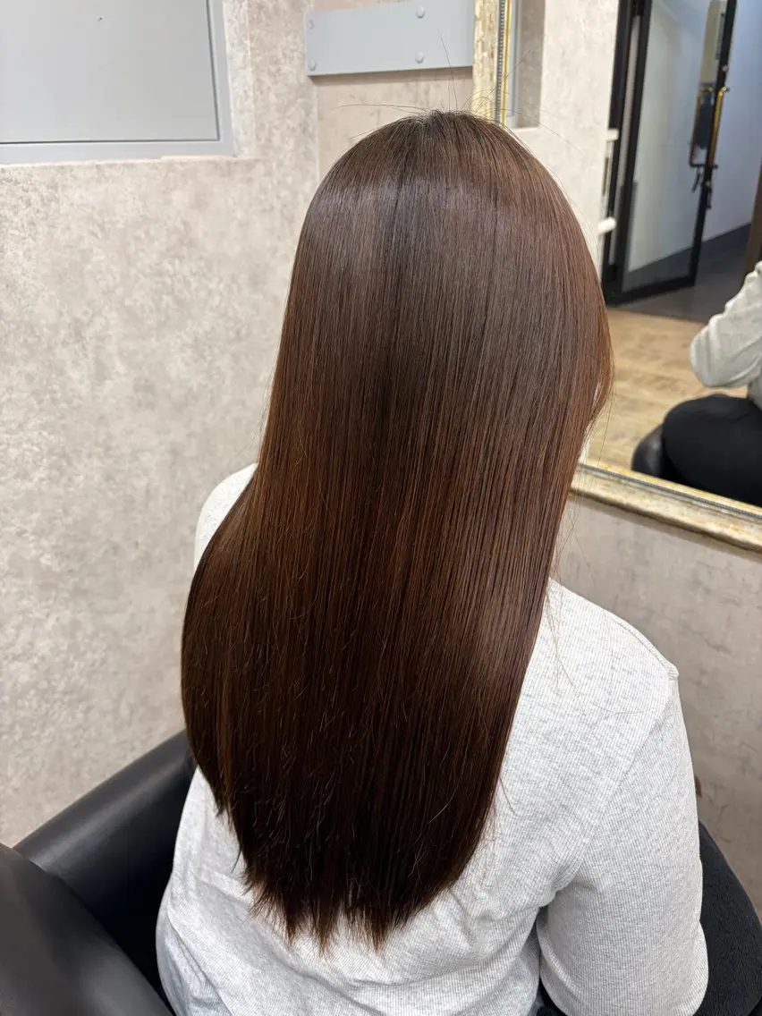 ロング カット 縮毛矯正 トリートメント 🌻柳谷 心渚🌻のヘアスタイル