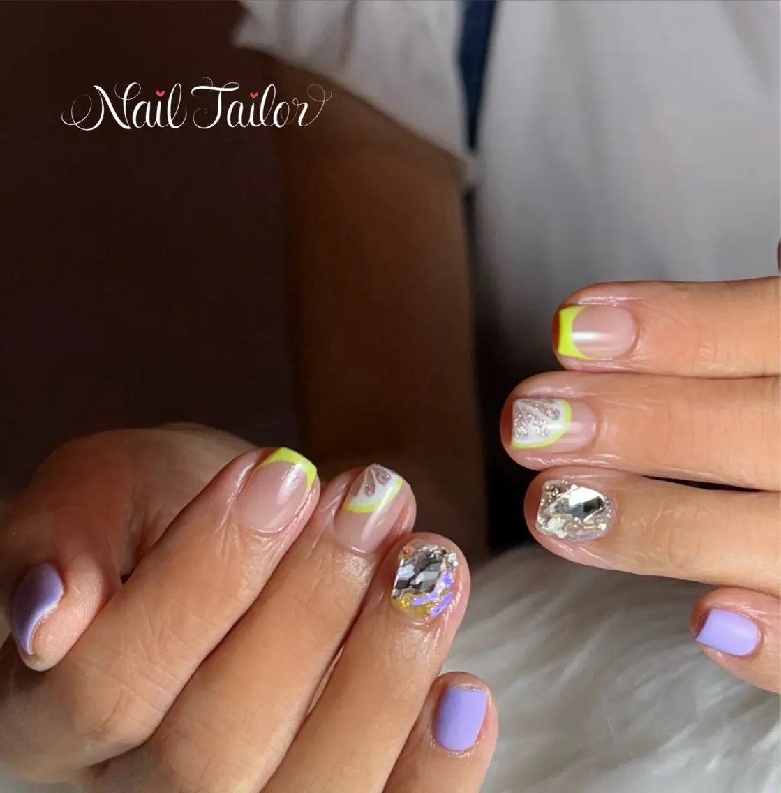 ネイル フレンチネイル ジェルネイル マットネイル ワンカラーネイル パープル ハンドネイル NailTailor ネイルテイラーのネイルデザイン