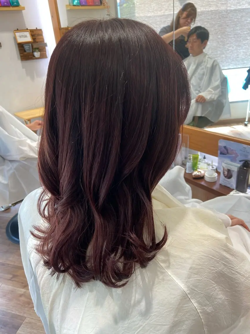 セミロング パーマ 代表　しみず としやのヘアスタイル