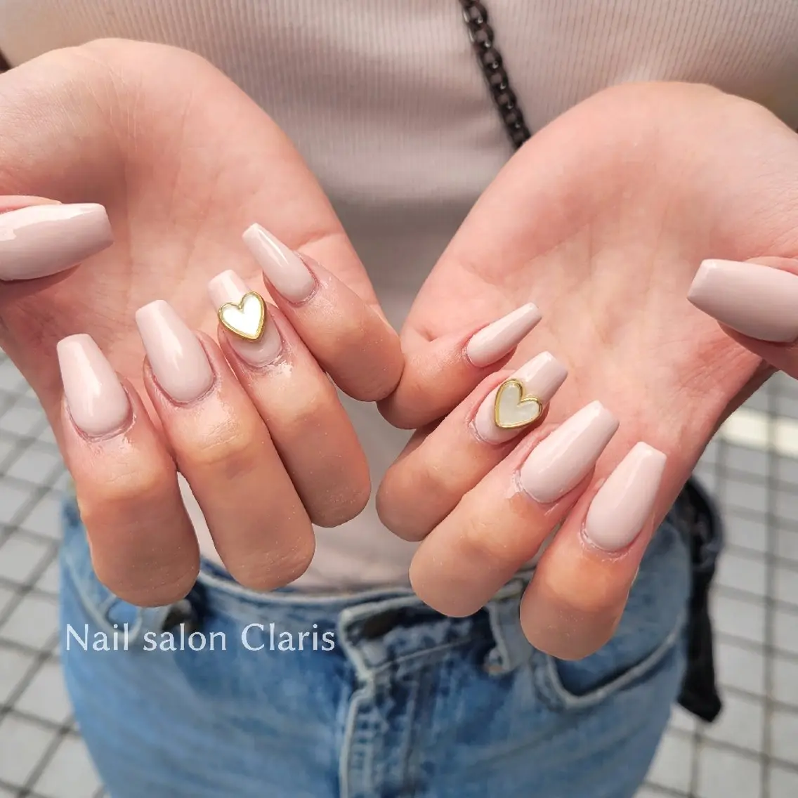 ネイル スカルプネイル シンプルネイル Nailsalon Clarisのネイルデザイン