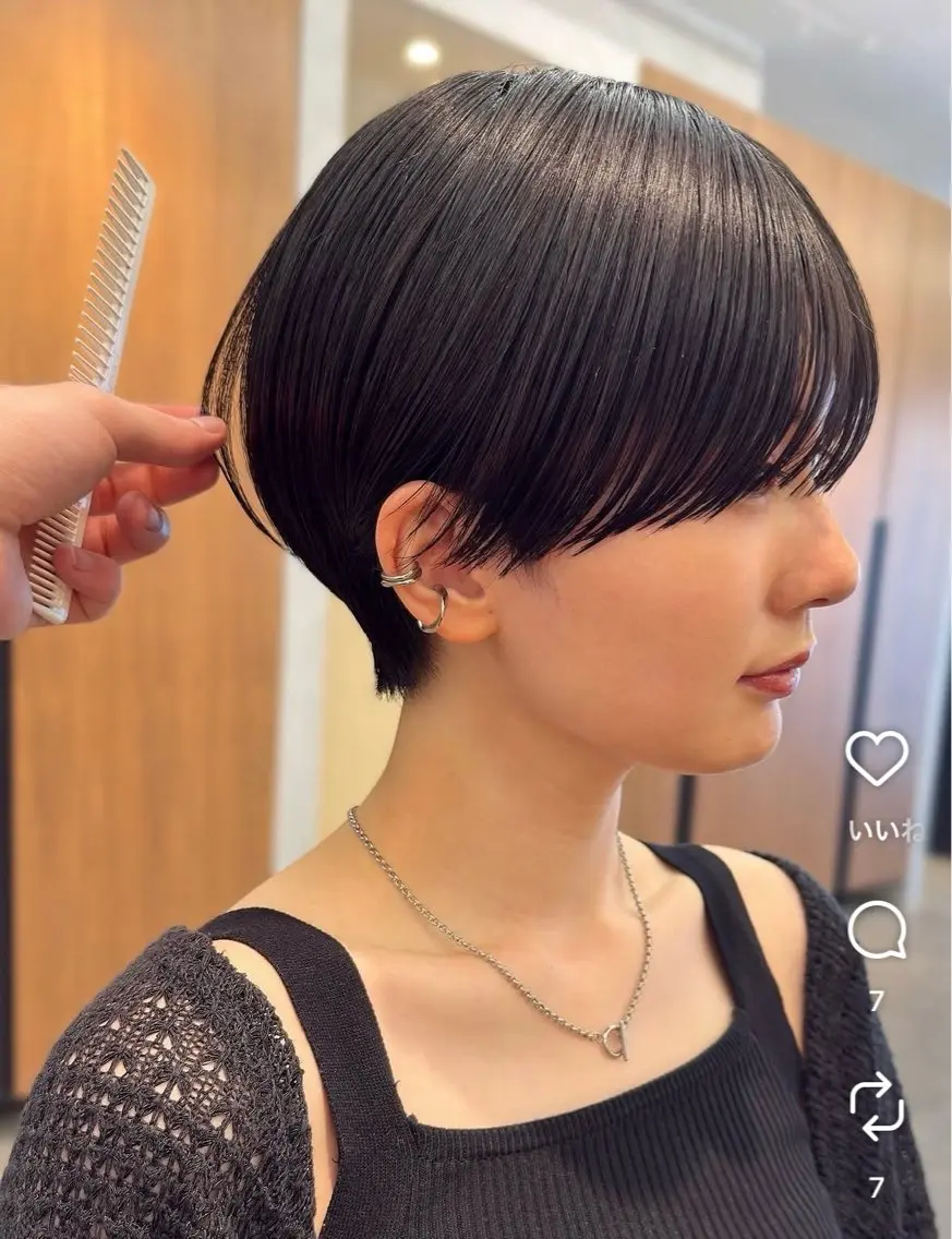 ショート カットモデル ヨネダのヘアスタイル