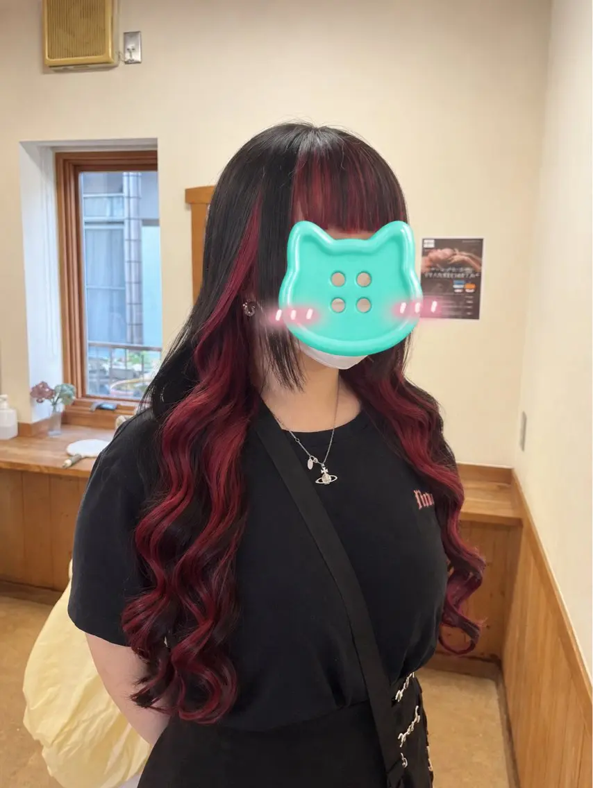 ロング ヘアカラー ふるや ここあのヘアスタイル