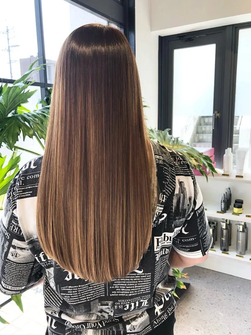 ロング カット 縮毛矯正 トリートメント 髪質改善/ 艶髪YABUKIのヘアスタイル