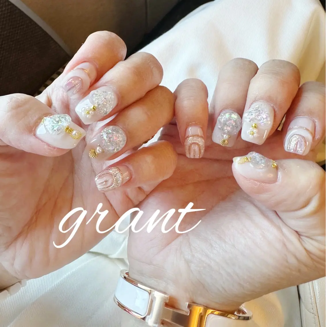 ネイル キラキラネイル ミラーネイル nailsalon grantのネイルデザイン