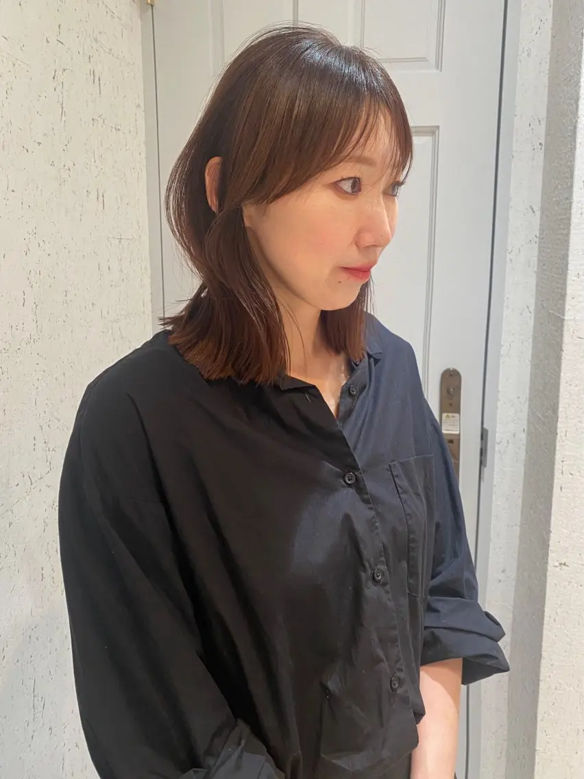 ミディアム カラー カット ヘアカラー 縮毛矯正 トリートメント mai / linoah˚✧のヘアスタイル