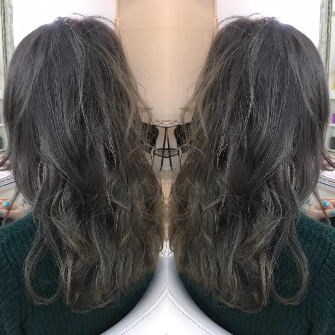 セミロング ロング カラー 髪質改善 中川 翔のヘアスタイル