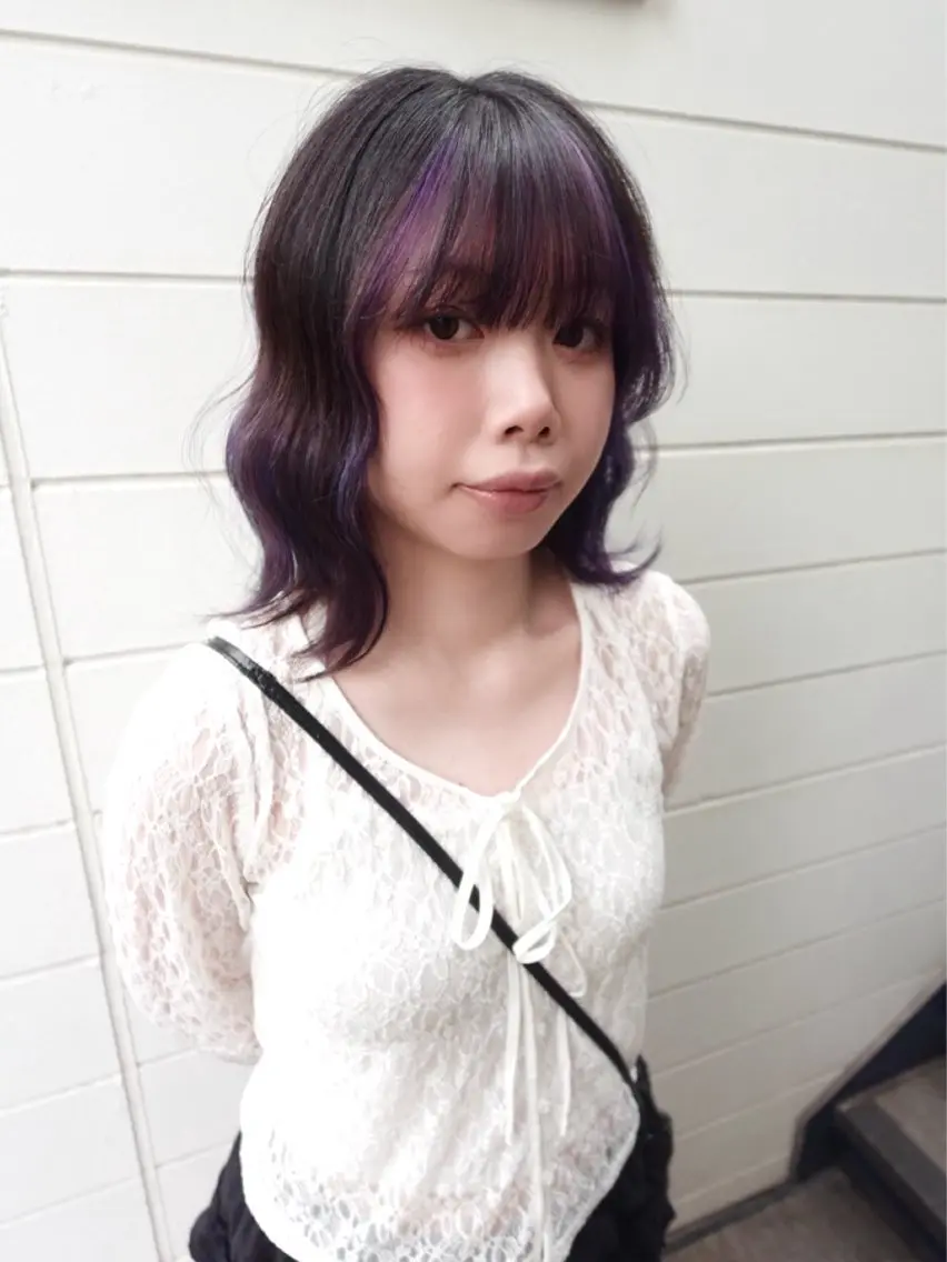 ミディアム カラー ヘアカラー トリートメント MIMI🌻໋᳝݊ 個性派カラー⑅ ⸝꙳のヘアスタイル