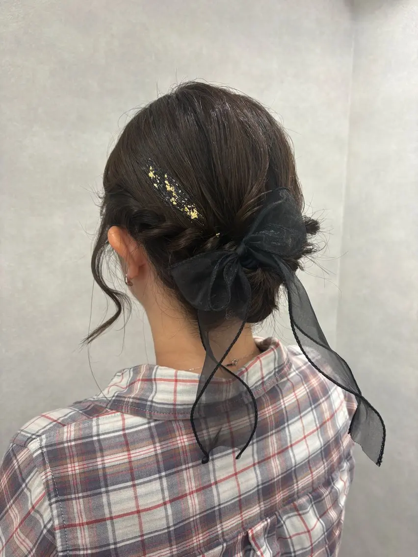 ヘアアレンジ ヘアセット ピンクカラーアレンジ 🩷AYANA🩷のヘアスタイル