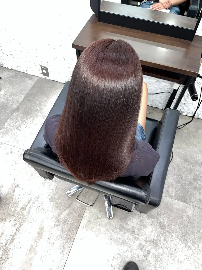 ミディアム ヘアカラー トリートメント 縮毛矯正/髪質改善 /艶髪特化/こうめいのヘアスタイル