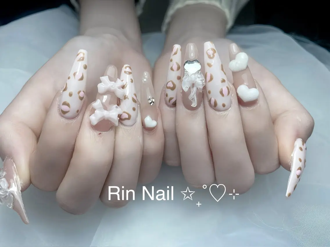 ネイル アートネイル ロングネイル ニュアンスネイル スカルプネイル ネイルチップ ハンドネイル Rin Nail 新大久保店のネイルデザイン