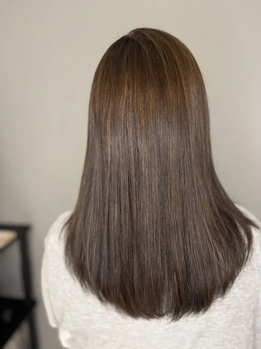 セミロング カット ヘアカラー Grow by NYNY 田代 紀恵のヘアスタイル