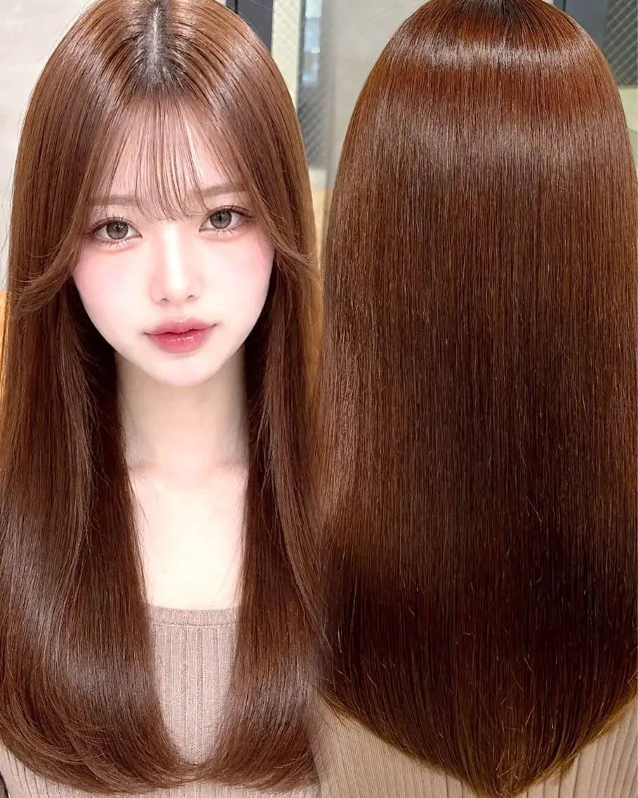 ロング カラー ブラウンカラー 似合わせカット ヘアカラー 透明感カラー💎 アレンジ🩰Rimiのヘアスタイル