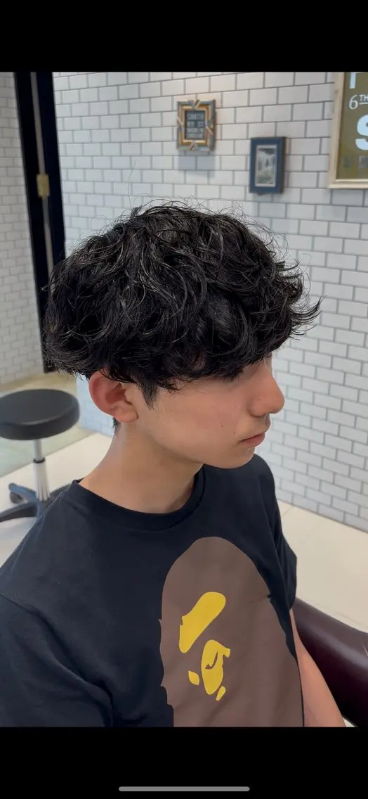 メンズ カット パーマ 目崎 丞のヘアスタイル